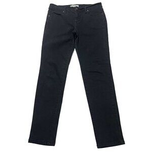 Free People Straight Crop Women Black Wash Jeans Sz 26 x25.5 Low-Rise Denim